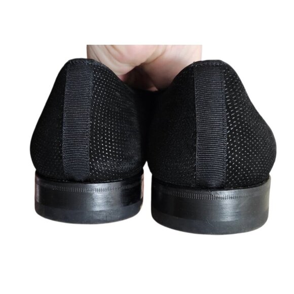 Mezlan Crespi Venetian Loafers Men’s 10M Black Glass Suede Slip-On Dress Shoes main image 6